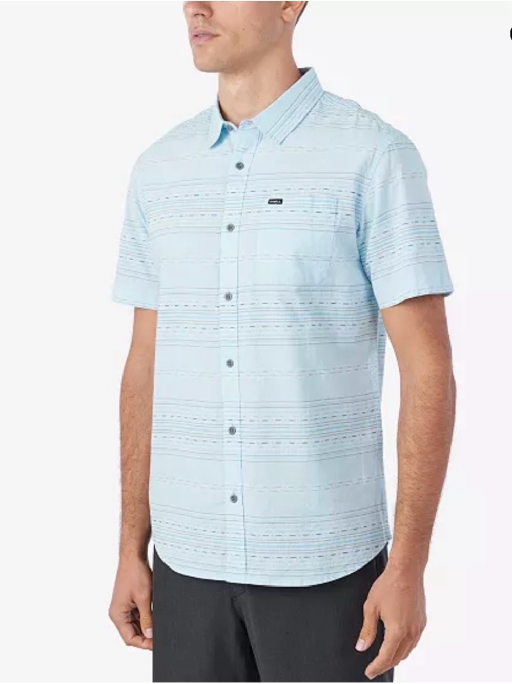 O'Neill Pale Blue Short-Sleeve Button-Down Shirt